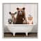 Stupell Industries Woodland Creatures Antique Bathtub Framed Giclee Art